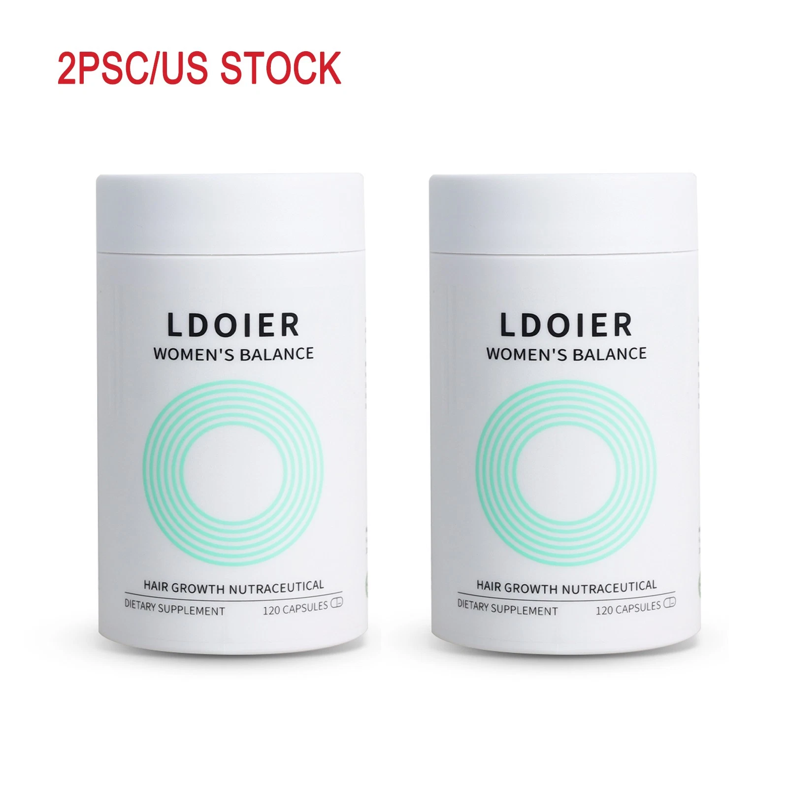 Paquete de 2 120 cápsulas suplementos de crecimiento del cabello equilibrado para mujeres, 45 años en adelante EE. UU.