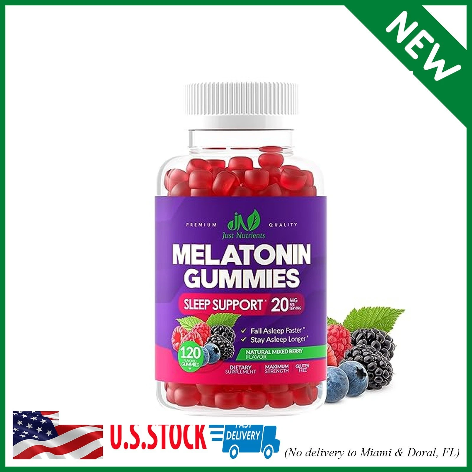 Melatonin 20Mg Gummies for Adults (120 Count) - Maximum Strength Sleep Gummies