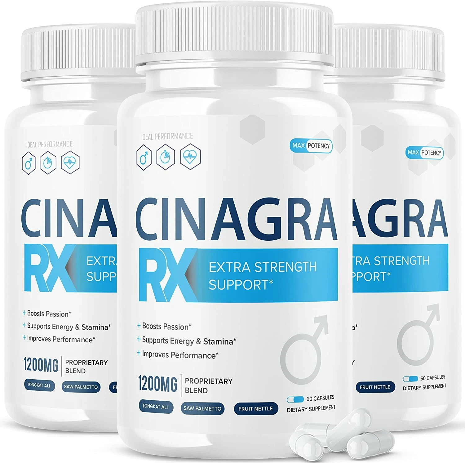 Cinagra RX Pills Cinagrarx No2 Conagra 180 Capsules (3 Pack)