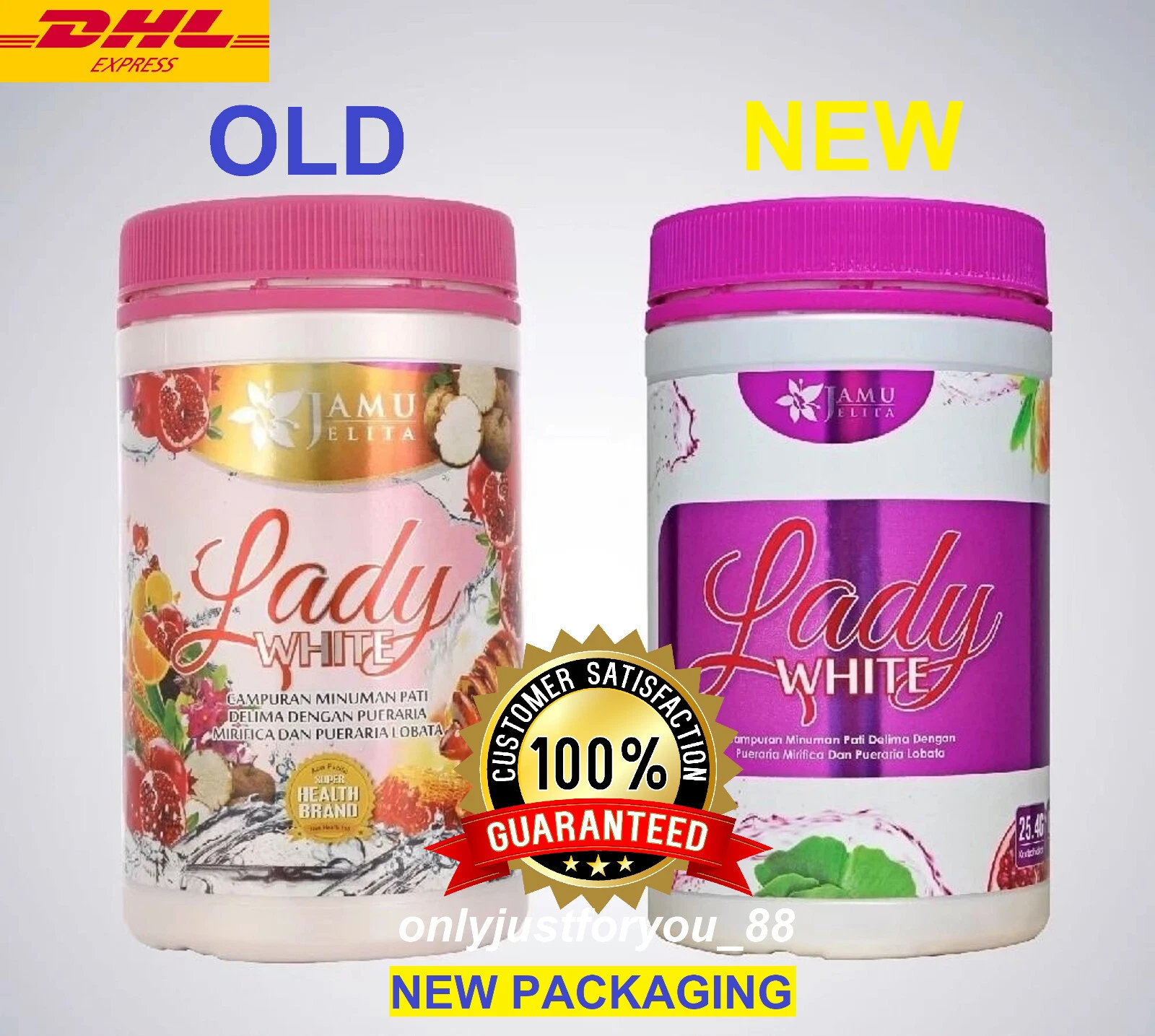 Lady White Jamu Jelita Drink Powder Elegance Booster for Women 400g NEW DHL