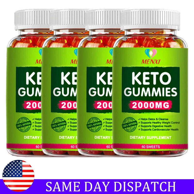 MENXI Keto Gummies 2000mg -60/240pcs Weight Loss Support Fat Burn Energy Boost