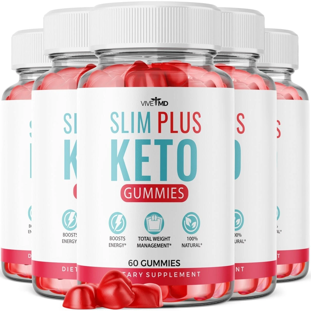 Slim Plus Keto ACV Gummies for Maximum Strength - Official Formula (5 pack)