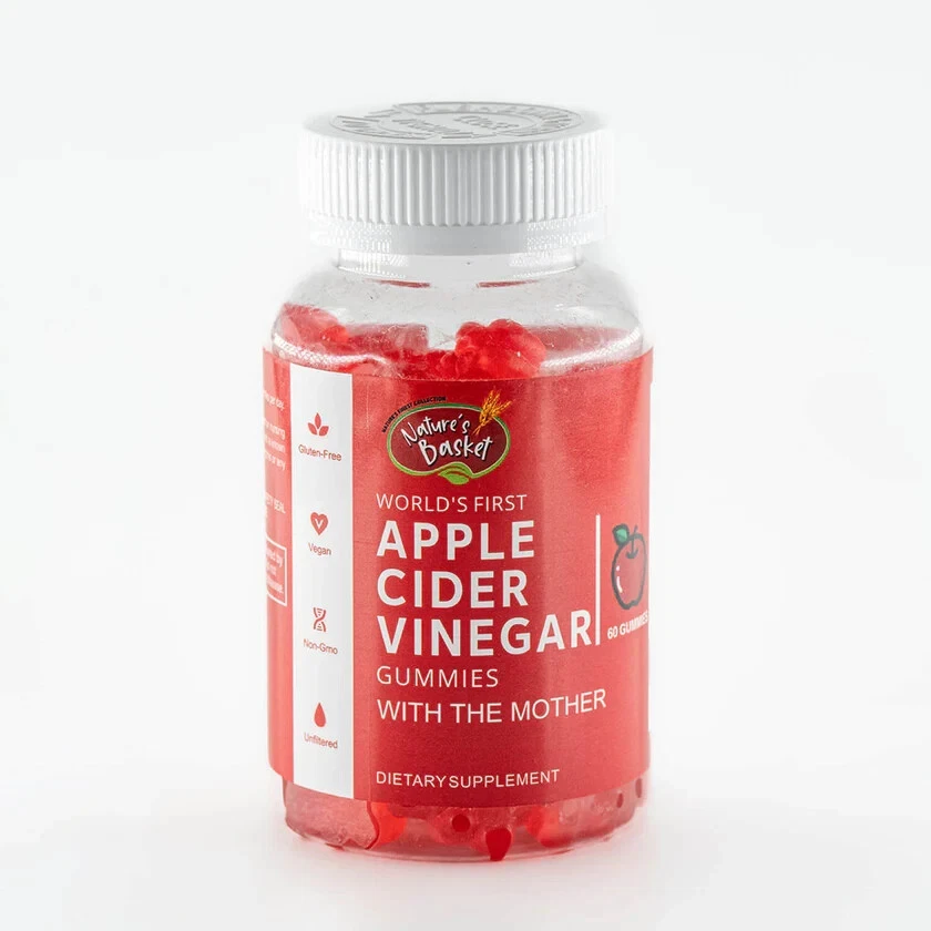 Nature's Basket Apple Cider Vinegar - 60 Gummies Free Shipping