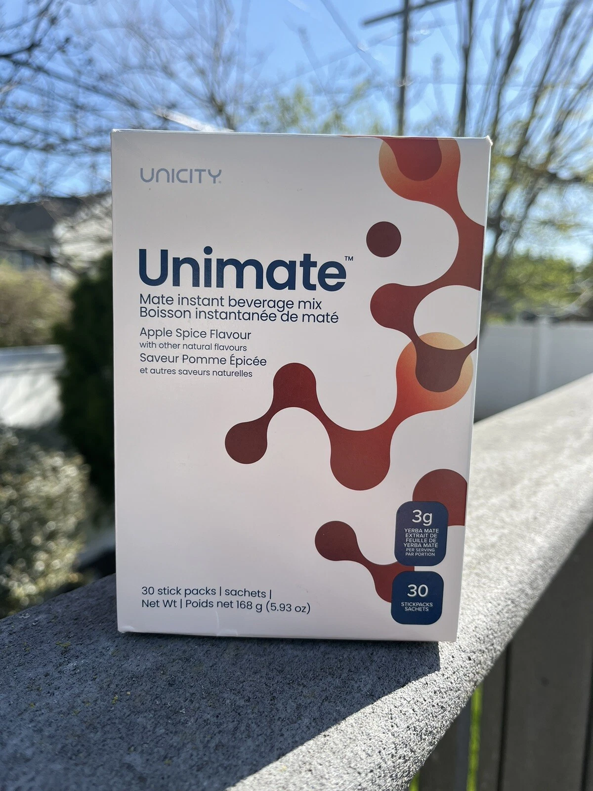 Unicity Unimate Mate Instant Beverage Mix Apple Spice 30 Packets NEW Exp 8/2026