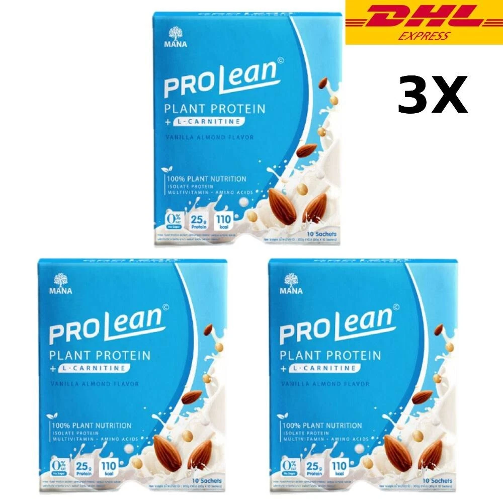 Mana Prolean Protein Weight Manage Vanilla Almond flavor Increase Muscle 3X