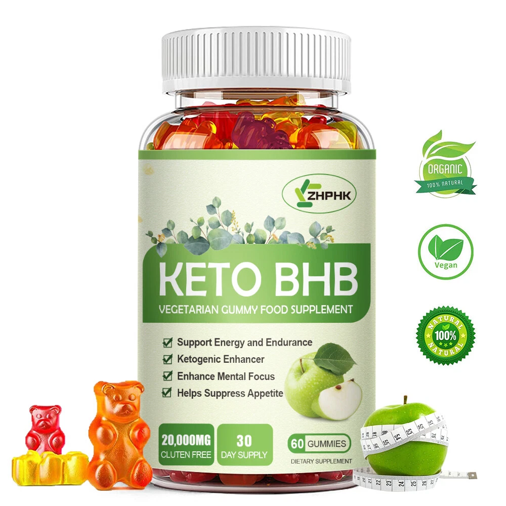 Ketone ACV BHB Gummies Keto Bod Weight Loss Fat Burn Detox Supplement 60 Gummies