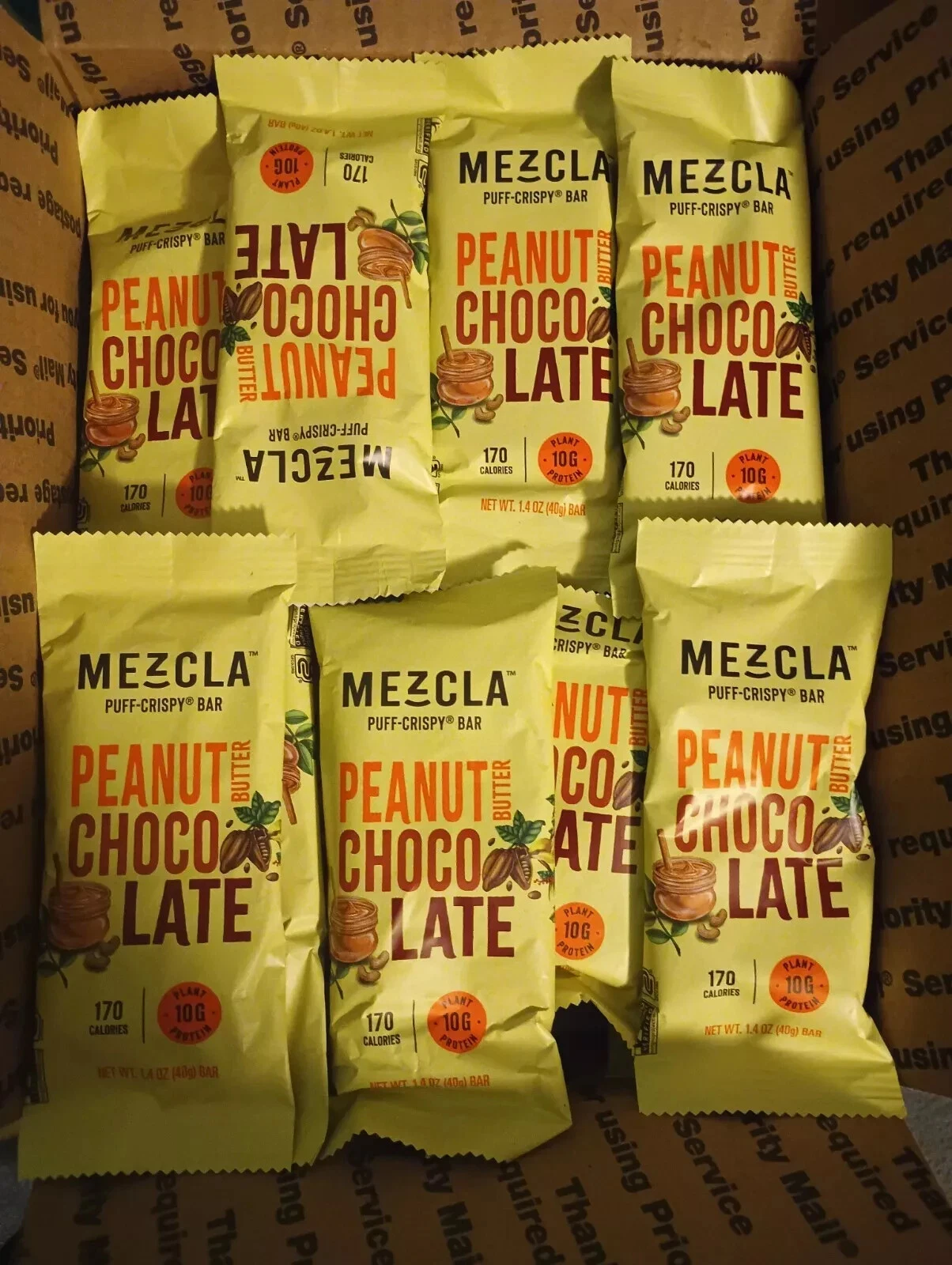 75 x Mezcla - Peanut Butter And Choco Latte - Vegan Protein Bars