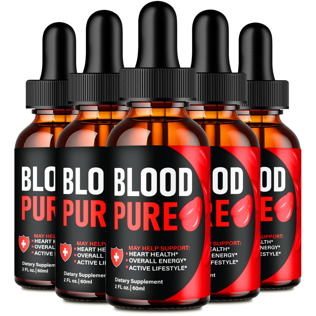 (5 Pack) Blood Pure Drops, BloodPure Advanced Blood Health Support Droppers