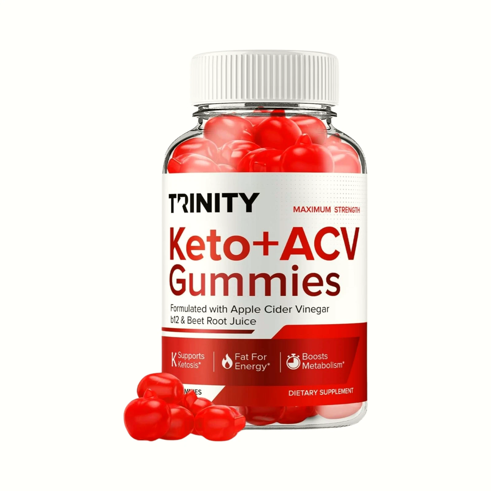 Trinity Keto ACV Gummies, Vegan, Weight Loss Supplement - 60 Gummies