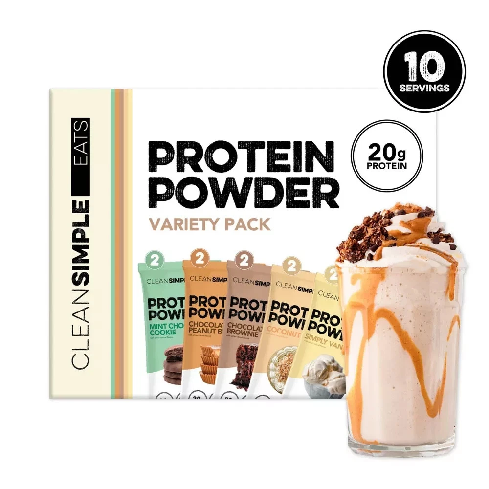 Clean Simple Eats Whey Protein Powder- Variety Pack- Naturally Sweetened Flavors