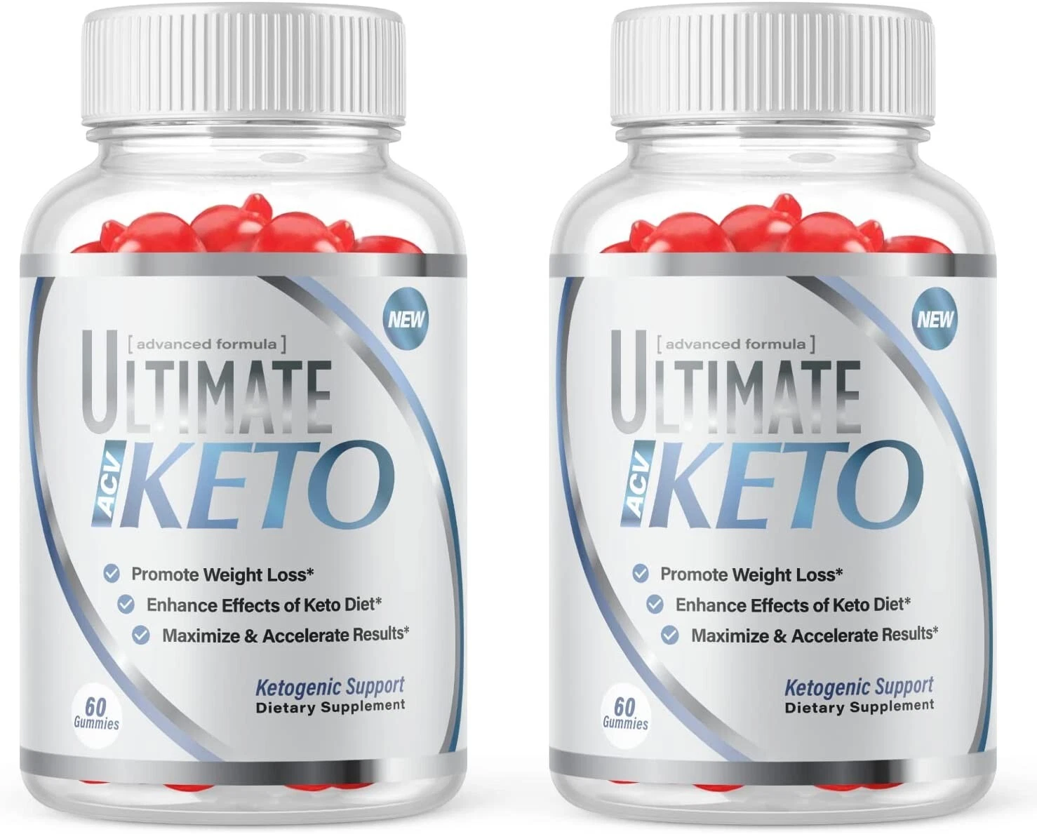 2-Ultimate Keto ACV Gummies, Weight Loss, Appetite Suppressant Supplement
