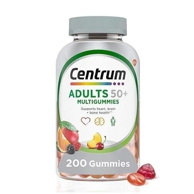 Centrum MultiGummies Gummy Multivitamin for Adults 50 Plus, 200ct