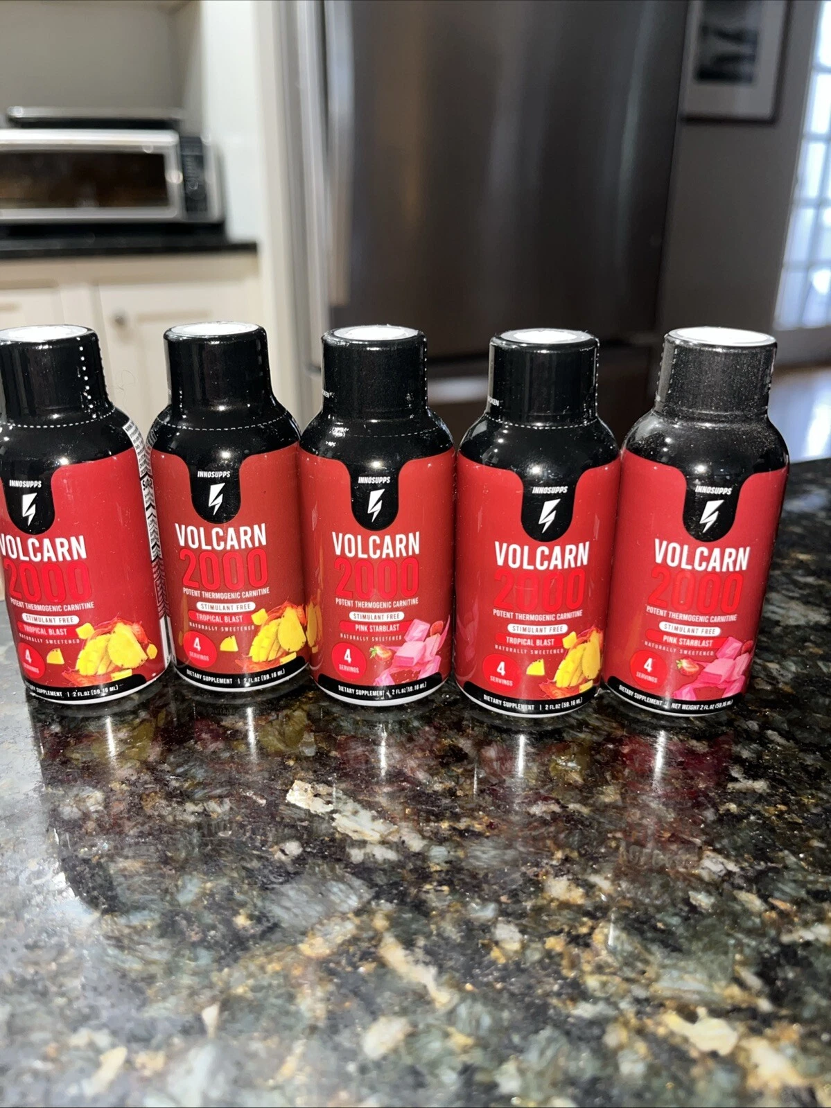 Inno Supps Volcarn 2000 - 5 Mini Bottles Tropical Blast - New