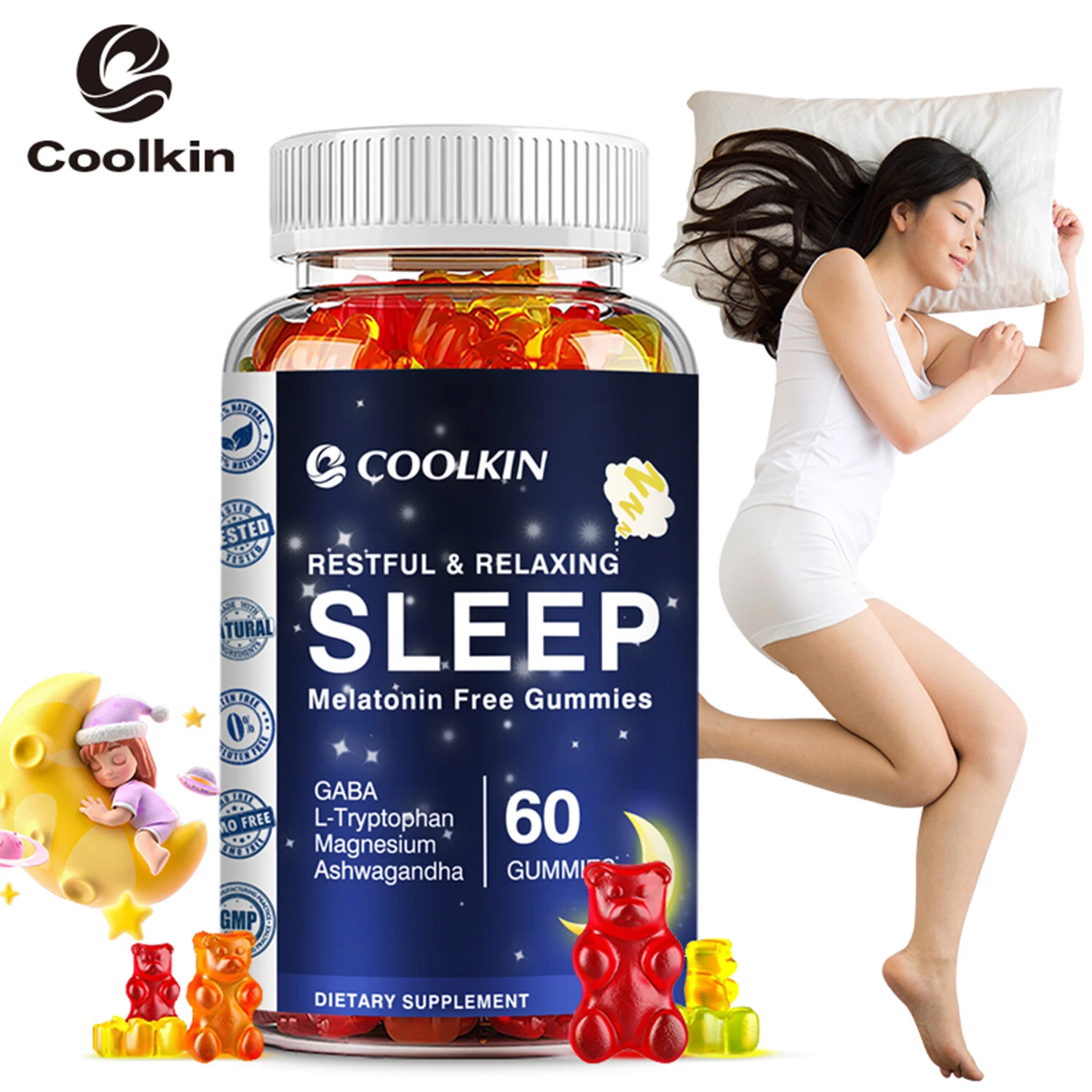Sleep - L-Tryptophan, Ashwagandha - Promote Relaxation, Improve Sleep Health