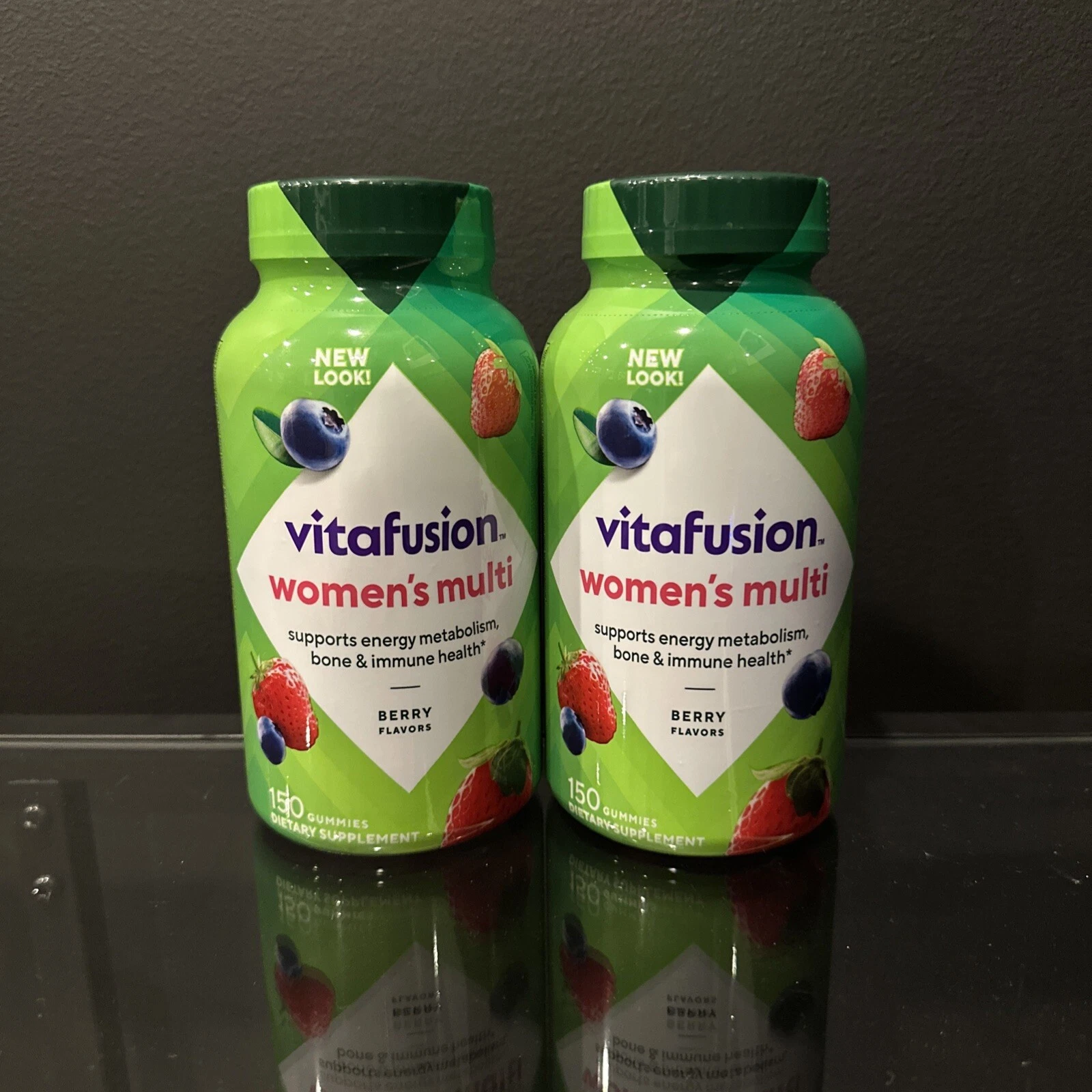 2 Pack Vitafusion Women's Multi Vitamin Berry Energy Metabolism, Exp 03/26