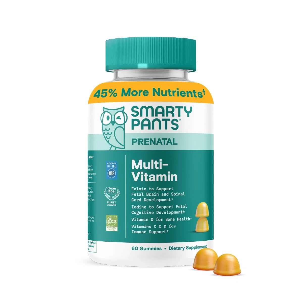 SmartyPants Prenatal Vitamins for Women, Multivitamin Gummies: Pre and Postnatal