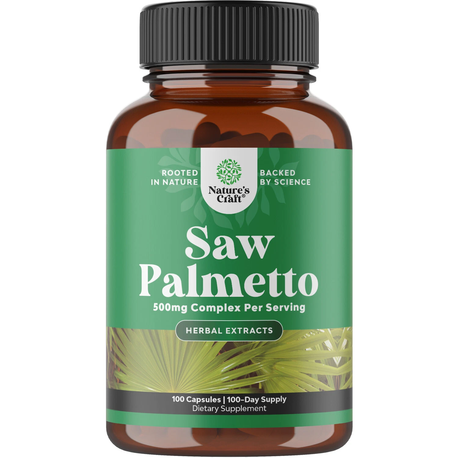 Extra Strength Saw Palmetto Extract Herbal Complex for Hair Health 100ct