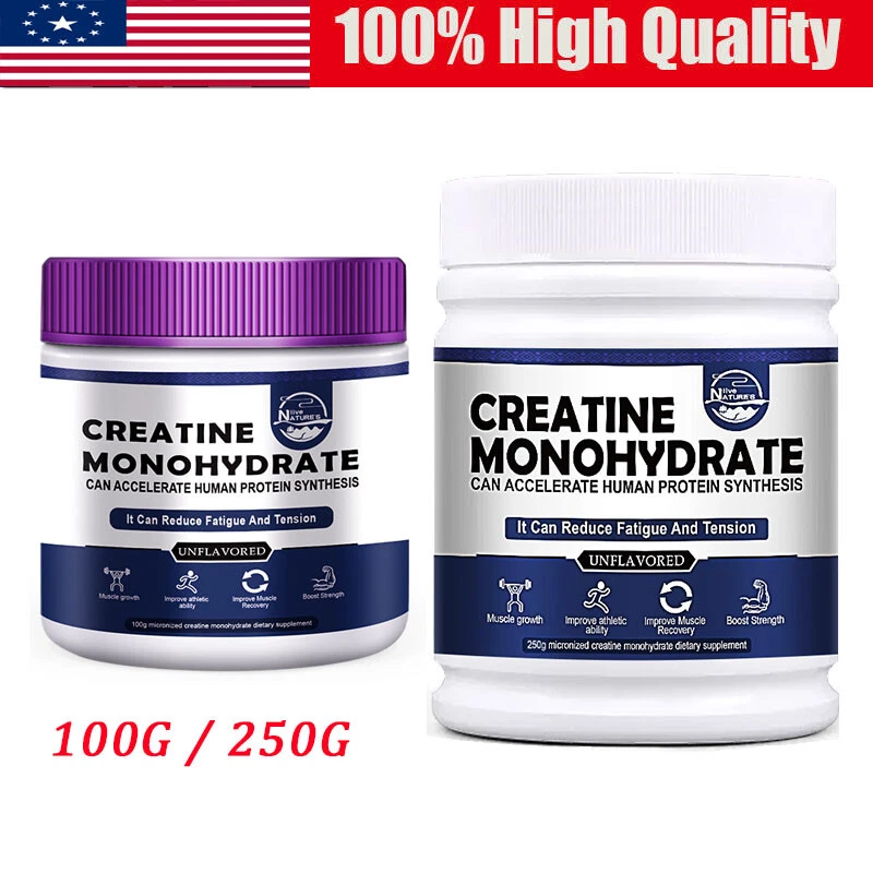 100% Pure Creatine Monohydrate - Muscle Building - Workout Enhancer 100g/250g