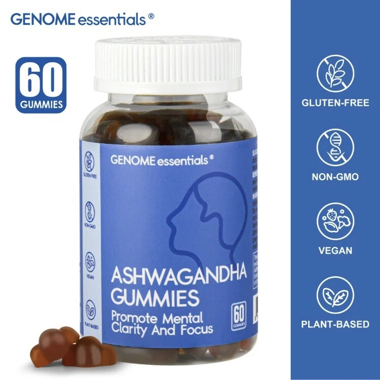 GENOME ESSENTIALS Ashwagandha & Vitamin D Gummy-Cherry