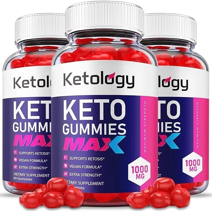 Ketology Keto Gummies Extra Strength Apple Cider Supplement 180 Gummies 3 Pack