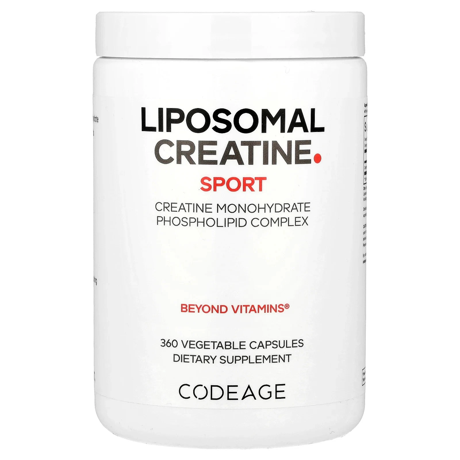 Sport, Liposomal Creatine, 360 Vegetable Capsules (625 mg per Capsule)