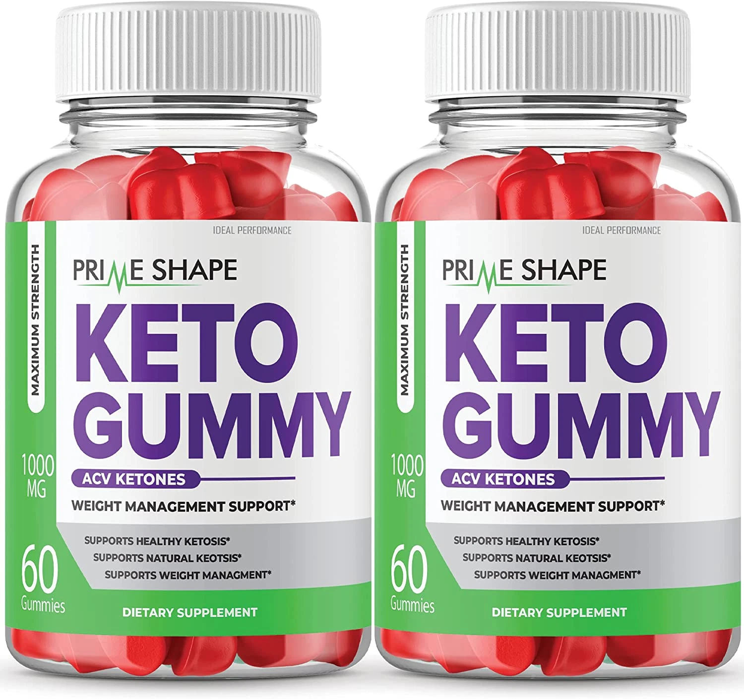 (2 Pack) Prime Shape Ketos Gummies, Prime Shape Ketos ACV Gummy, Prime Shape Gum