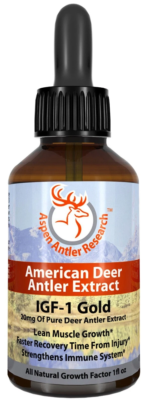 Deer Antler Velvet Extract IGF-1 Gold 20mgs 100% American Antler Velvet!