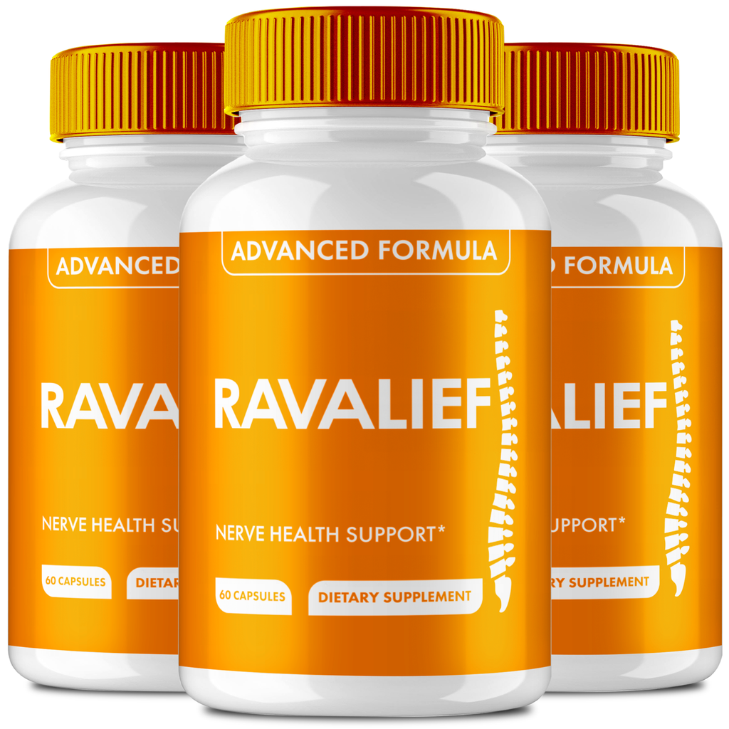 (3 Pack) Ravalief Nerve Health Pills, Rava Lief Advanced Nerve Support Formula