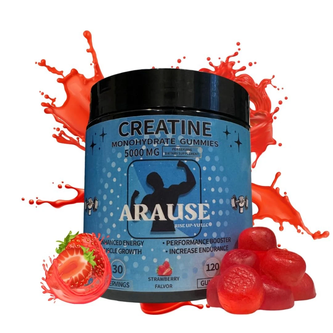 Arause Creatine Monohydrate Gummies 5000mg Dietary Supplement Enhance Energy ...