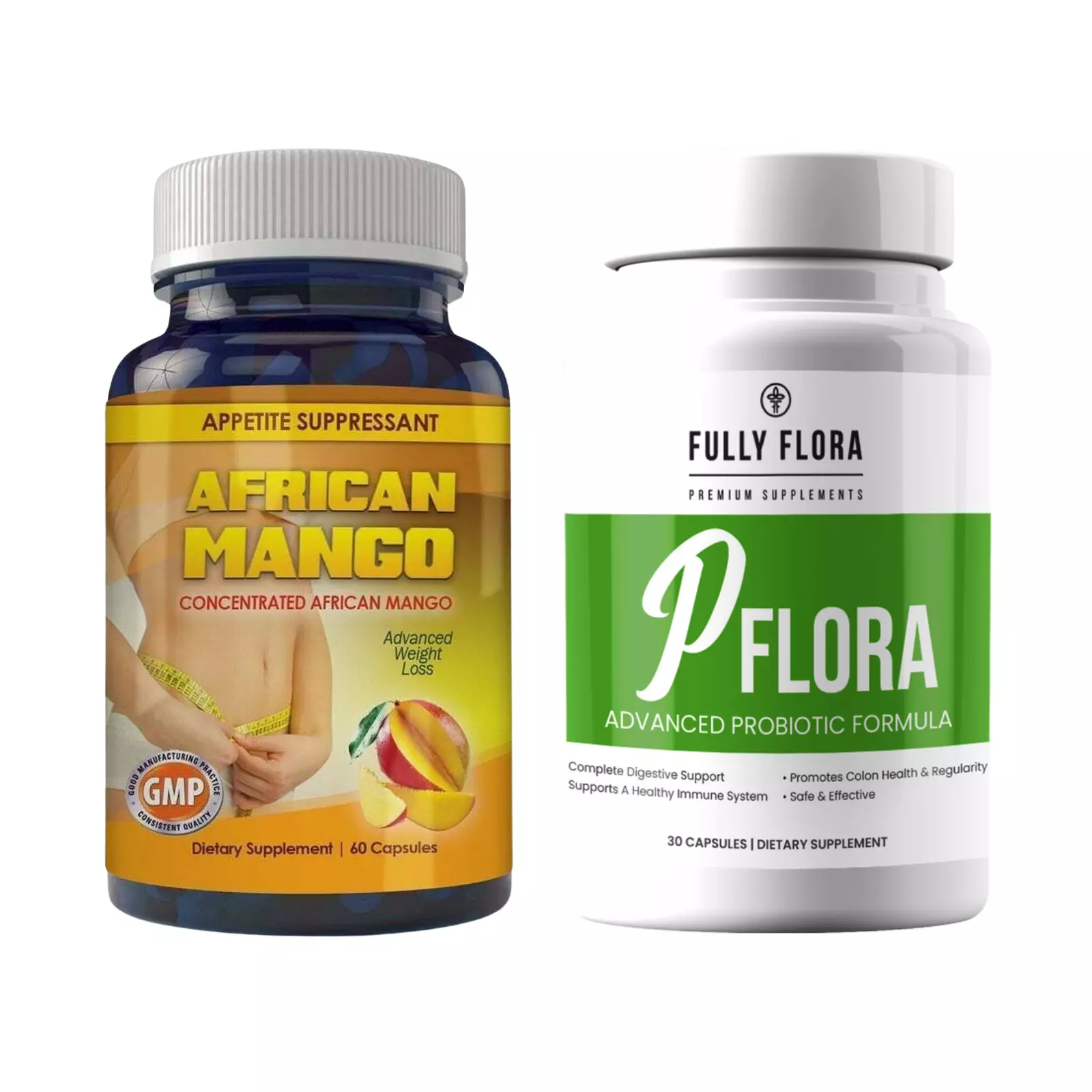 African Mango Extract Weight Loss & PFlora Probiotic Immune Health Supplements
