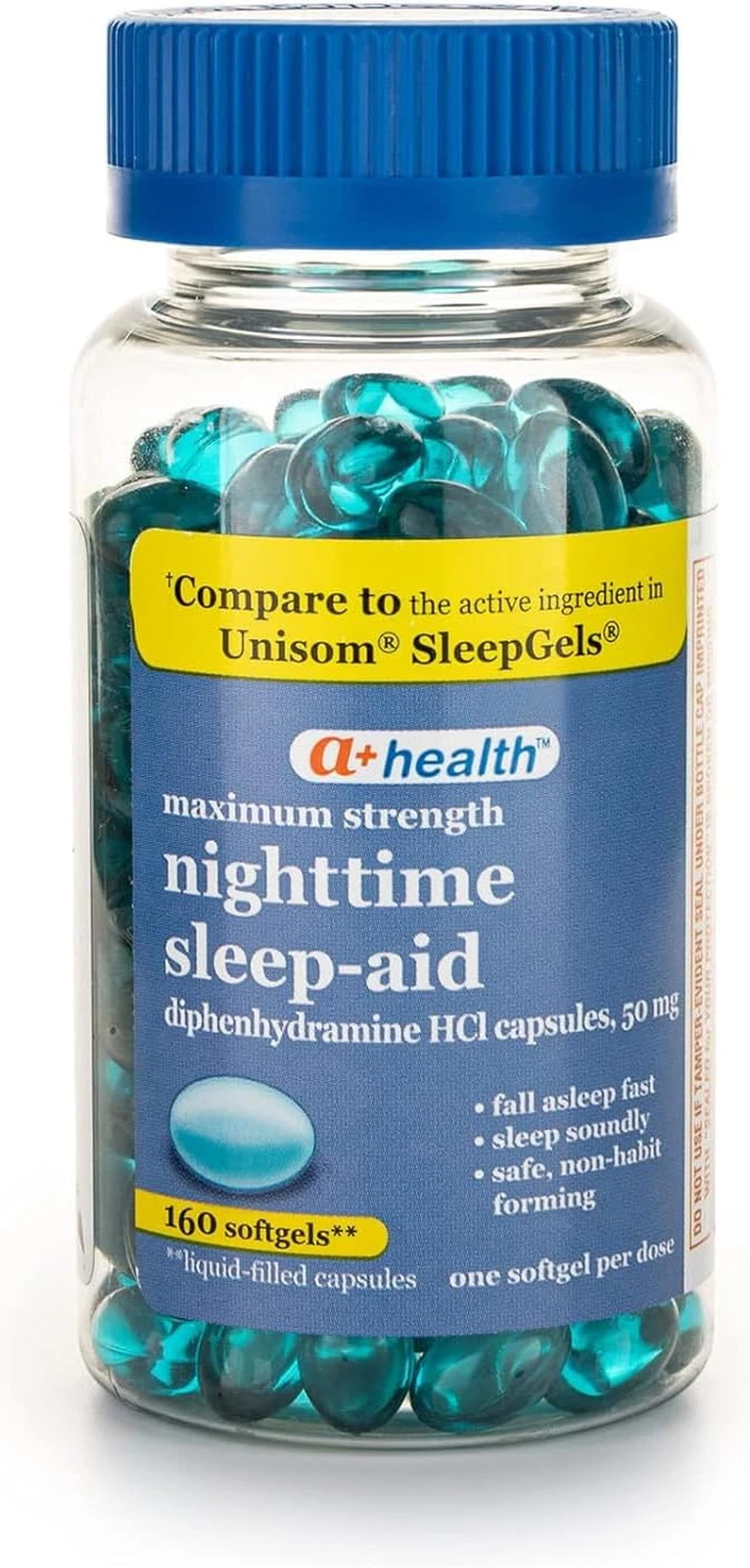 Ayuda Para Dormir De Noche Difenhidramina 50 Mg Capsulas Blandas De Maxima P...