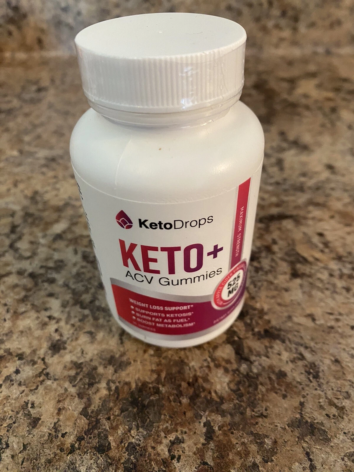 Keto Drops Weight Loss Support Supplement Keto+ ACV Gummies 525 mg EX 12/2025