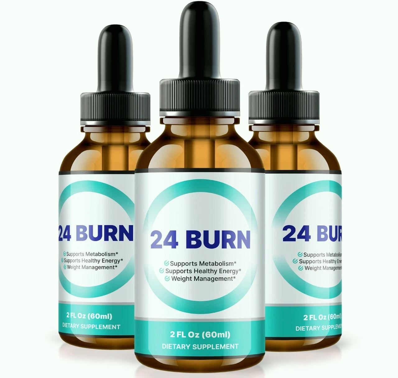 (3 Pack) 24 Burn Weight Loss Drops for Burning Excess Fat & Boosting Energy