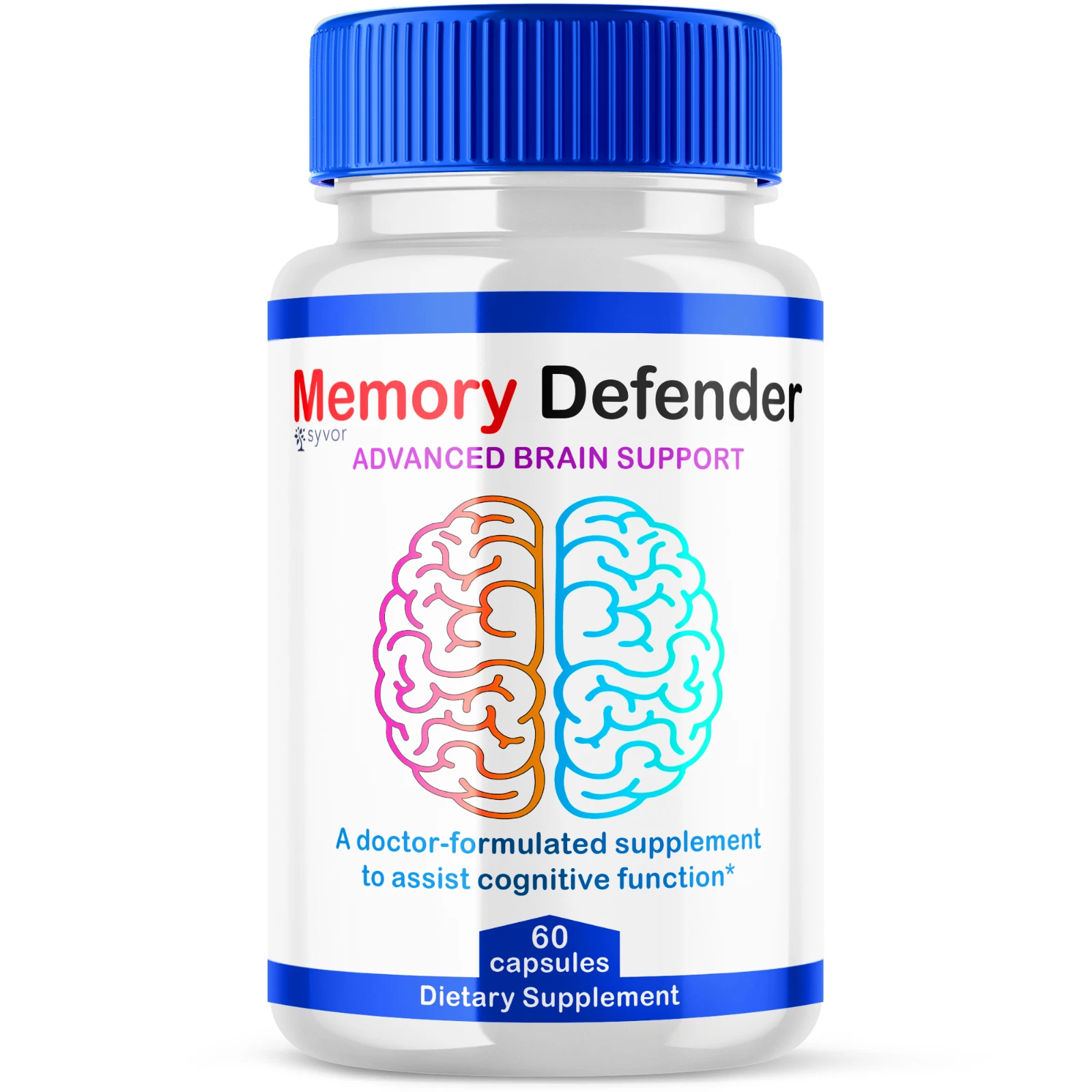 Memory Defender Advanced Memory & Focus Nootropic Brain Supplement 60 Capsules