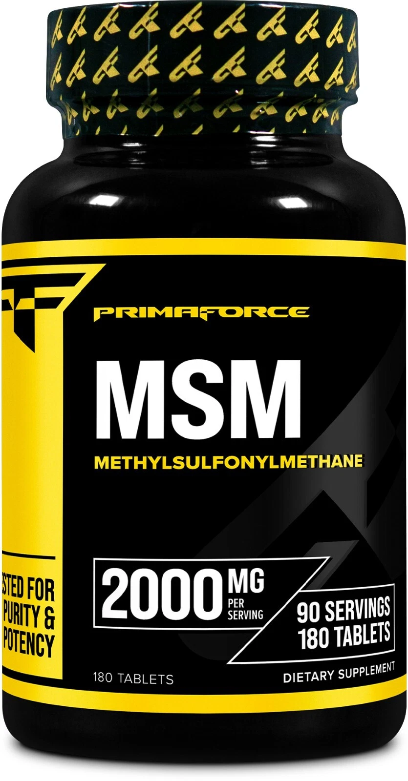 PrimaForce MSM Tablets 2000mg Serving, 180 Tablets, 90 Servings