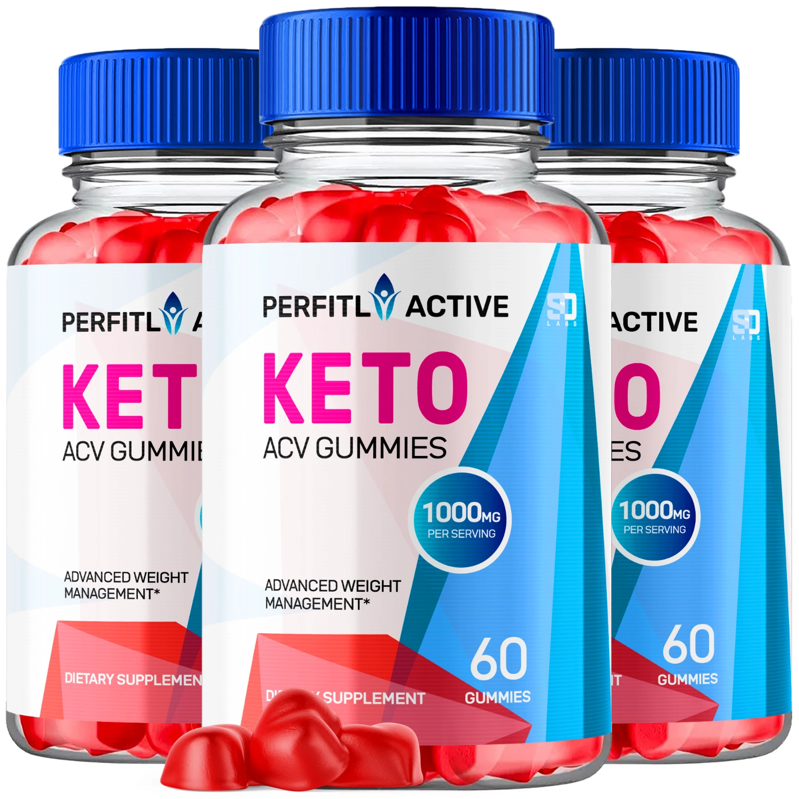 (3 Pack) Perfitly Active Keto, Perfitly Active ACV Keto Gummies (180 Gummies)