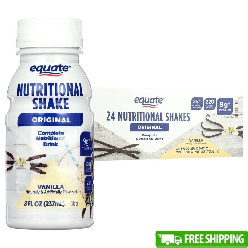 Meal Replacement Nutritional Shakes Protein 9g Protein 25 Vitamins 24 Count New