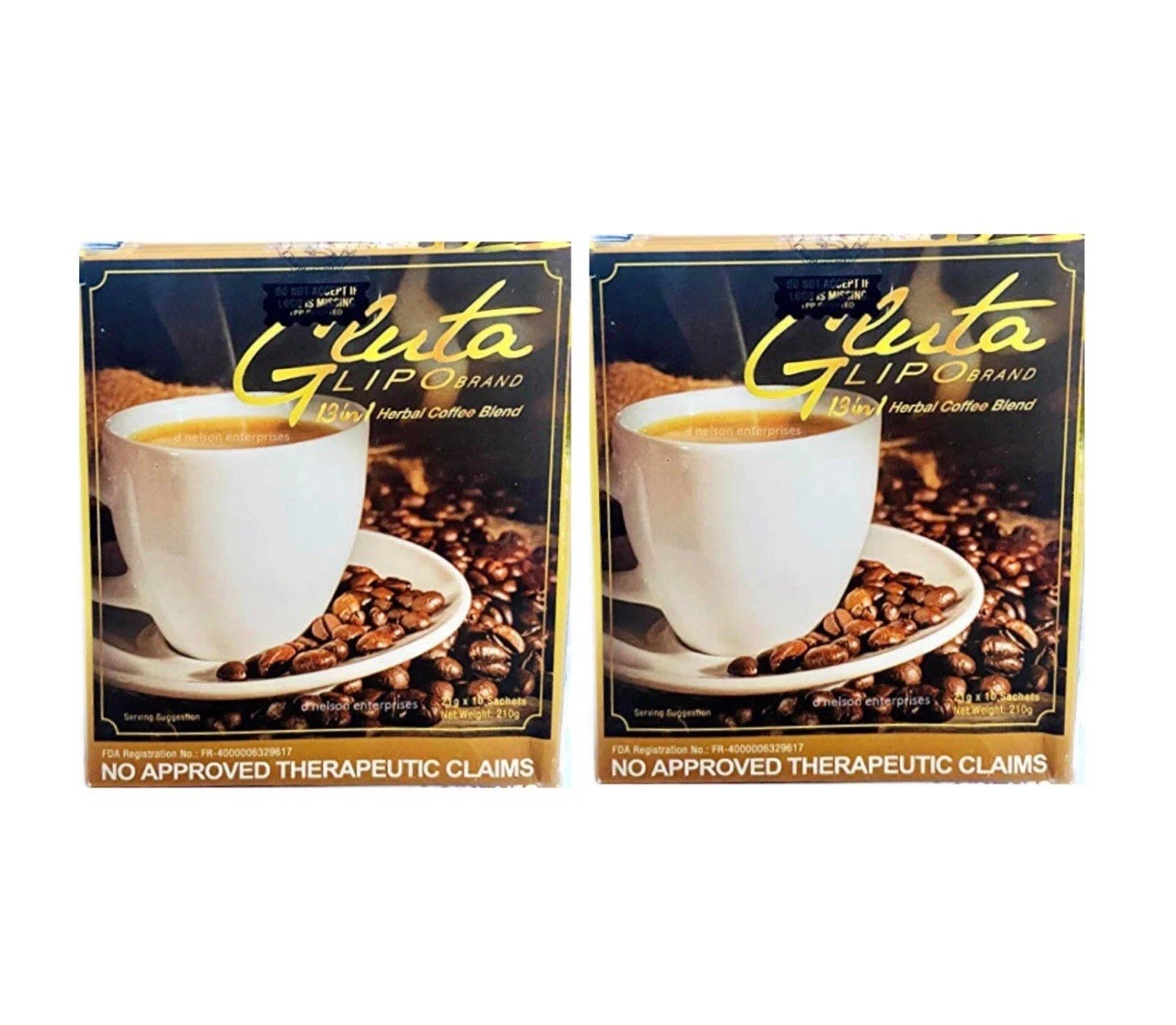 2 Boxes Gluta Lipo Coffee 13-in-1 TRUSTED SELLER