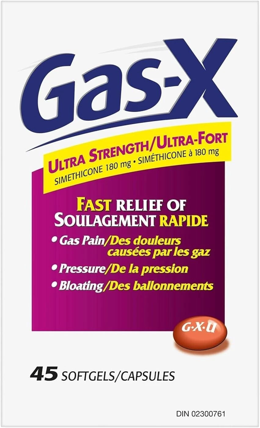 Gas-X Ultra-Strength Softgels for Gas Relief, Bloating, and Pressure, 180mg Sime