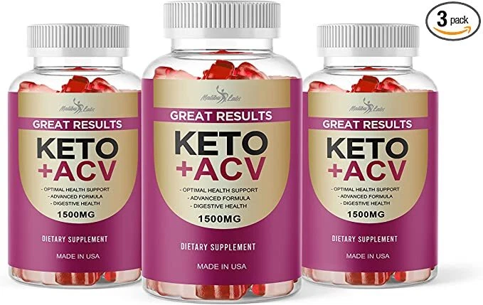 Great Result Keto ACV Gummies for Weight Loss - 1500mg , Apple Cider (3 Pack)