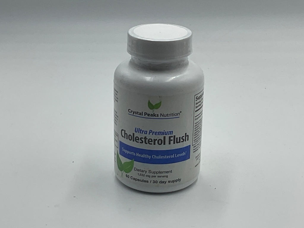Crystal Peaks Nutrition Ultra Premium Cholesterol Flush 60 Capsules Exp 10/28