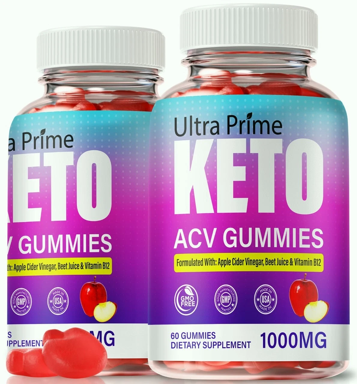 (2 Pack) Ultra Prime Keto ACV Gummies for Advanced Weight Loss & Energy