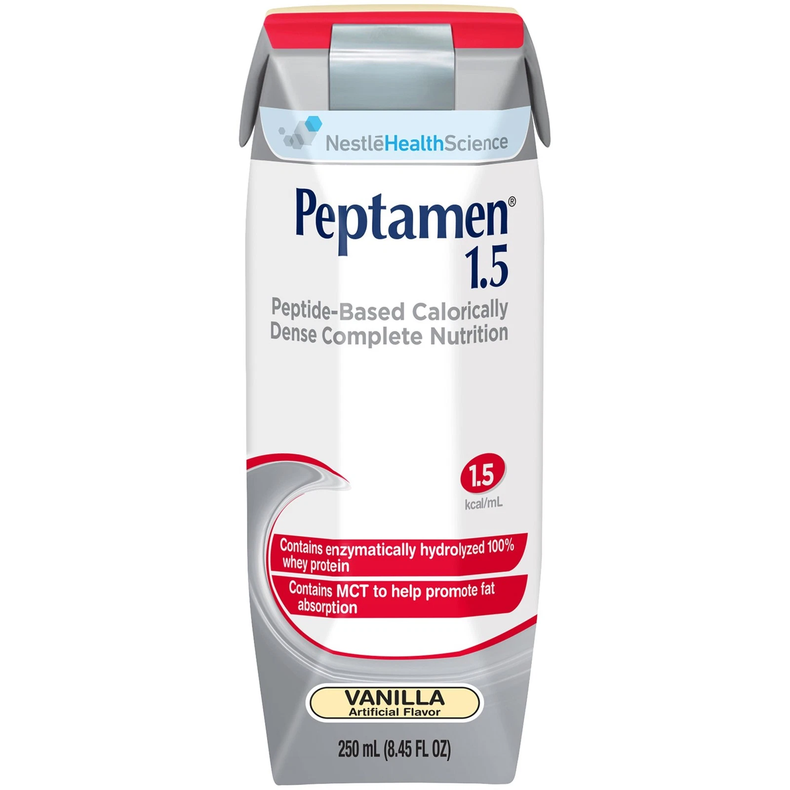 Nestle Peptamen 1.5 Oral Supplement Vanilla 250 mL Carton 24 Ct
