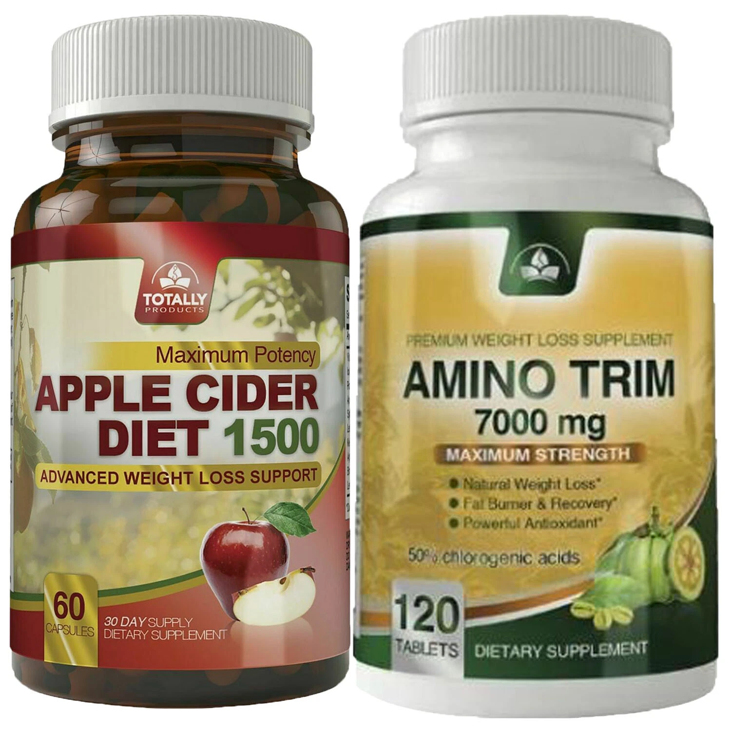 Apple Cider Vinegar & Amino Trim Weight Loss Fat Burner Dieatry Capsules Combo
