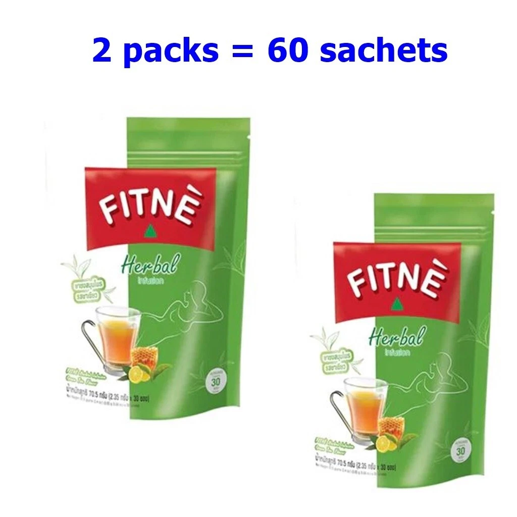 2x Herbal Fitne Green Tea Original Senna Di et Infusion Sl im Weight Natural Bev