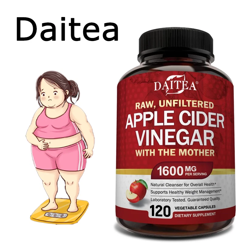 Apple Cider Vinegar Capsules,Weight Loss Support,Boosts Metabolism & Burn Fat