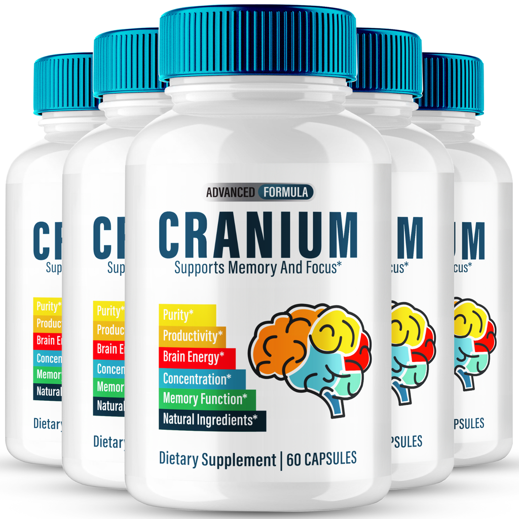 (5 Pack) Cranium Capsules, Advanced Cranium Brain & Memory Supplement Pills