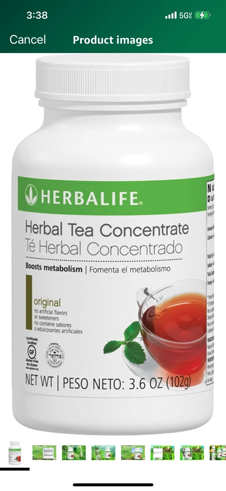 Herbal Tea Concentrate 3.6oz. Original Flavor Free Shipping