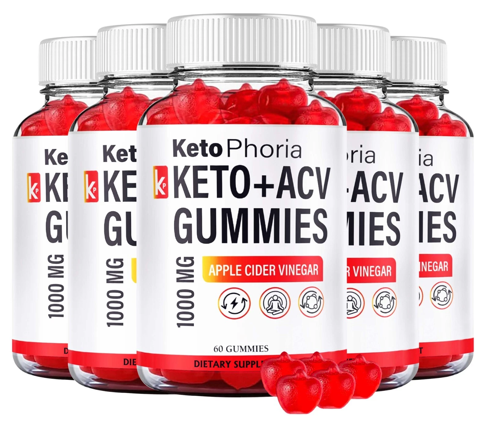 (5 Pack) KetoPhoria Advanced ACV Gummies to Support Weight Loss