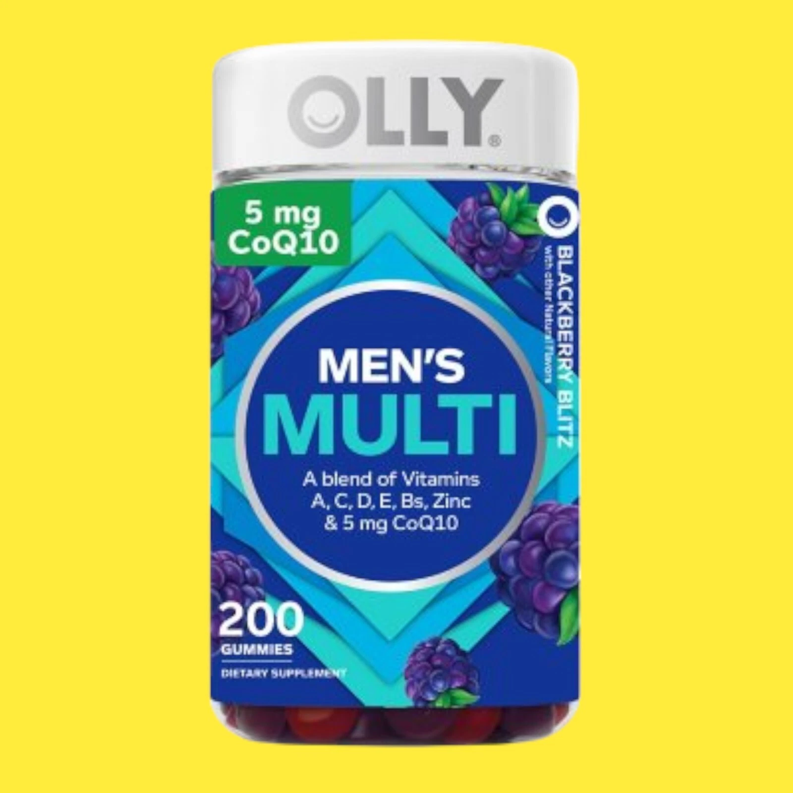 OLLY Men's Multivitamin Gummy, Blackberry, 200 ct.